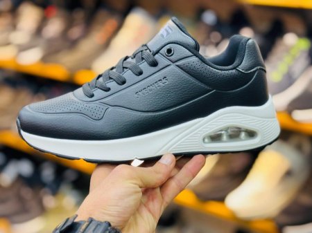 سكيتشرز لوس انجلس جلد اسود/ابيض - 1210