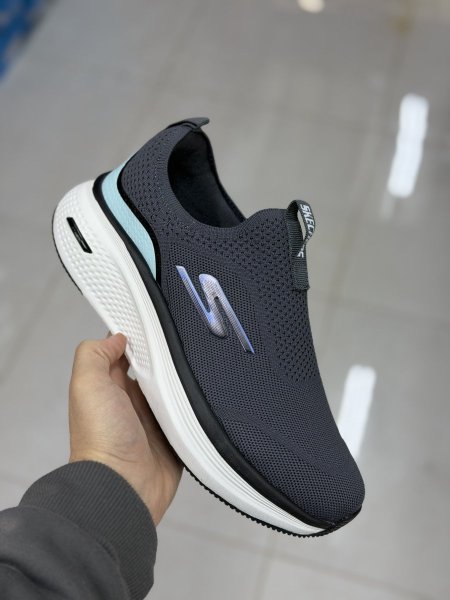 سكيتشرز / سكني / ابيض / جرابه - LA-7